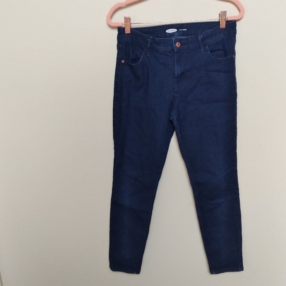 Old Navy Dark Wash Super Skinny Stretch Denim Jeans Size 6 Short